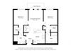 Floor plan image of B1, 2-bedroom apartment